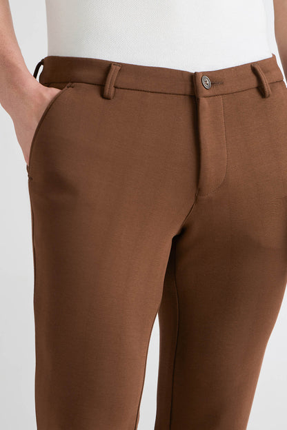 Rust Striped Jacquard Trousers