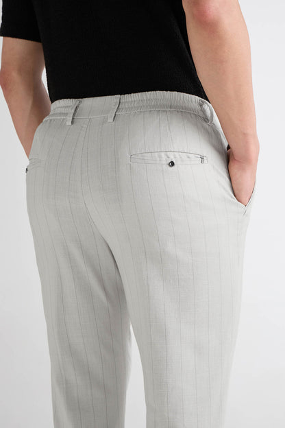 Cloudgrey Striped Linen Pants