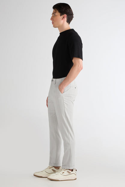 Cloudgrey Striped Linen Pants