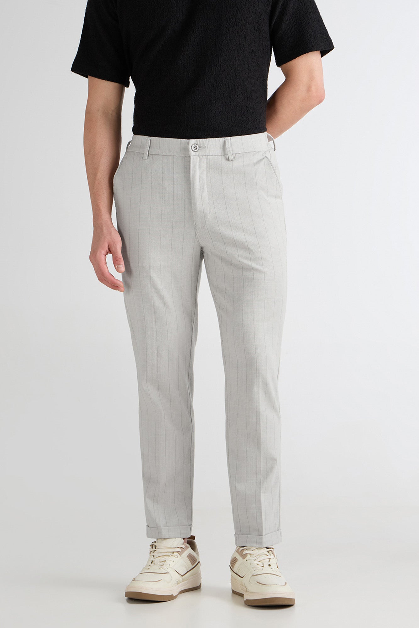 Cloudgrey Striped Linen Pants