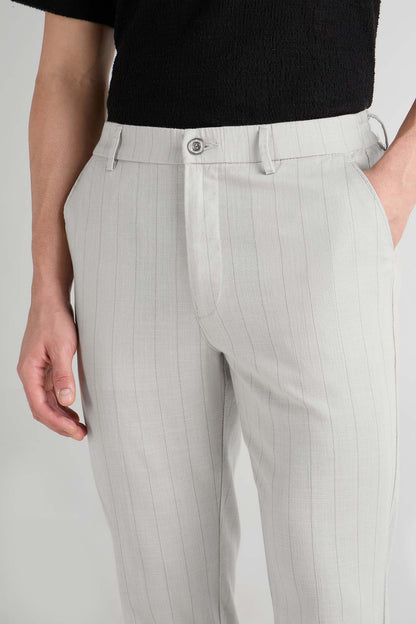 Cloudgrey Striped Linen Pants