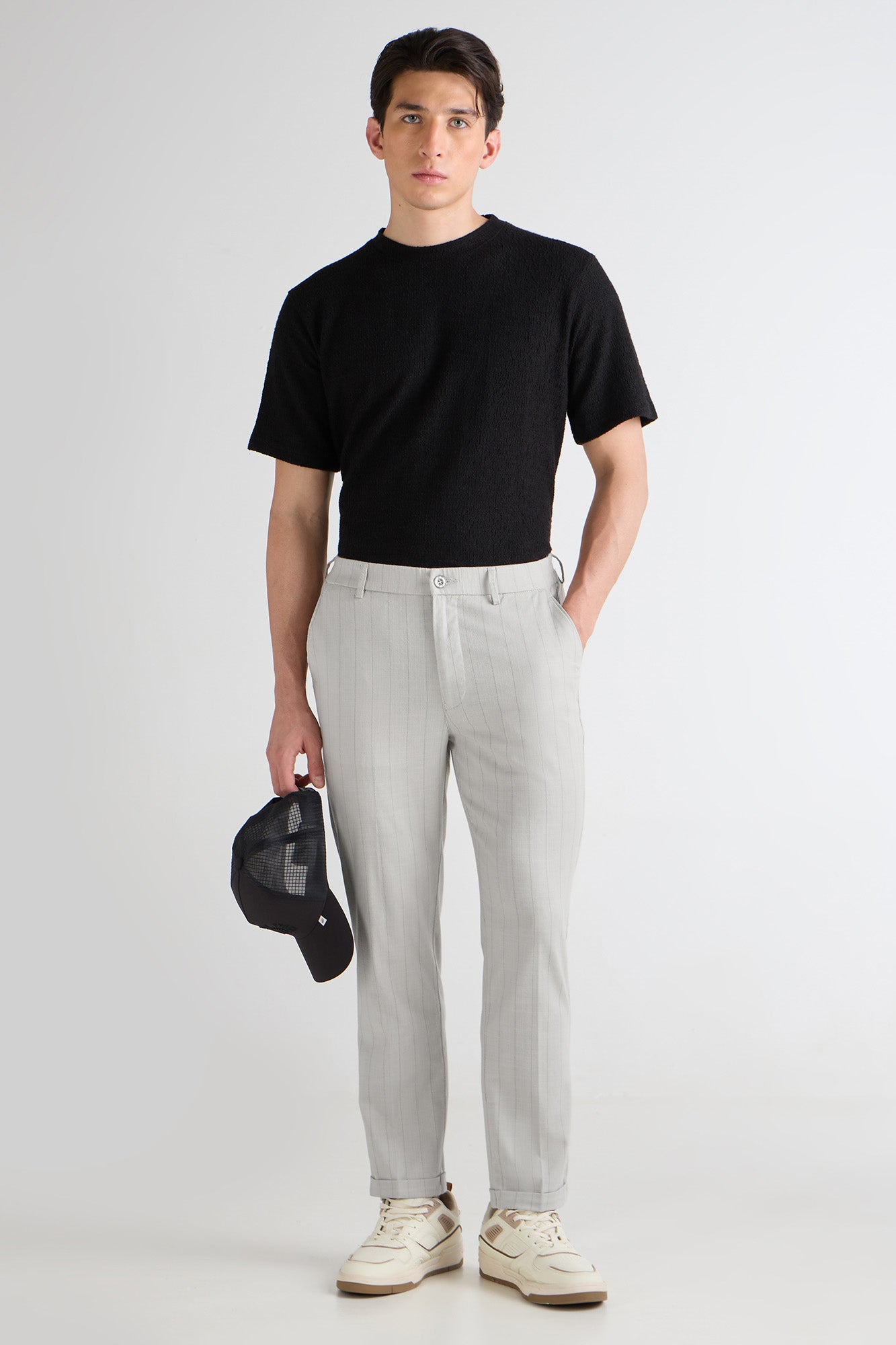 Cloudgrey Striped Linen Pants