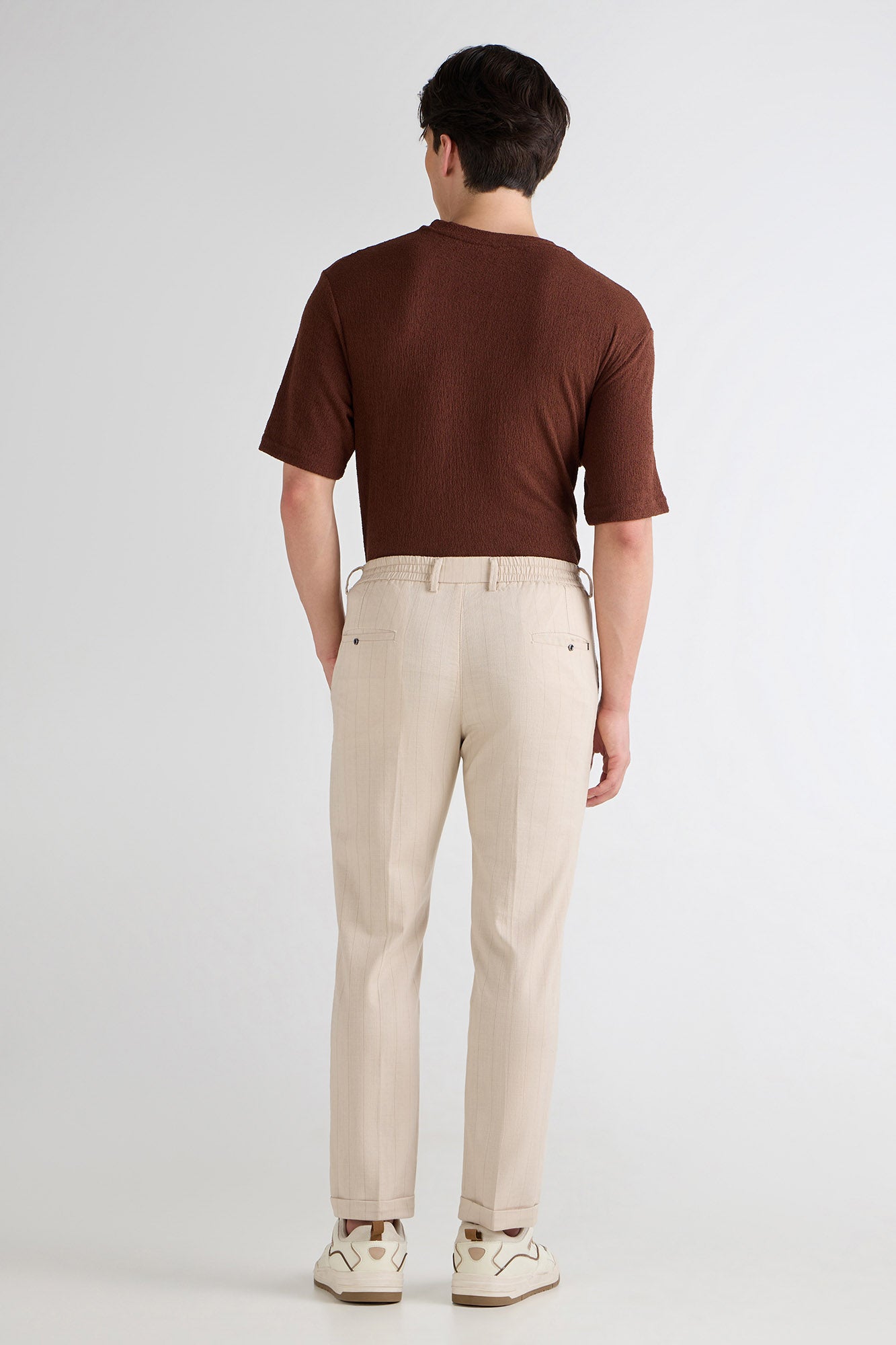 Earthy Striped Linen Pants