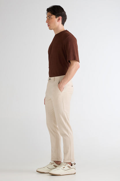 Earthy Striped Linen Pants