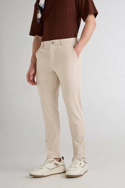 Earthy Striped Linen Pants