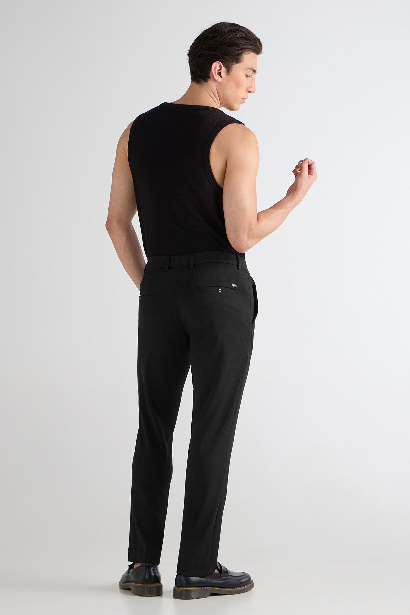 Black Slate Modern Grid Trouser