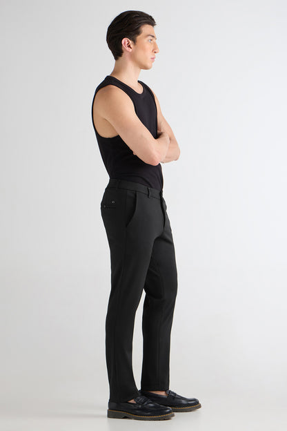 Black Slate Modern Grid Trouser