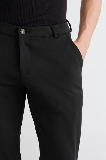 Black Slate Modern Grid Trouser
