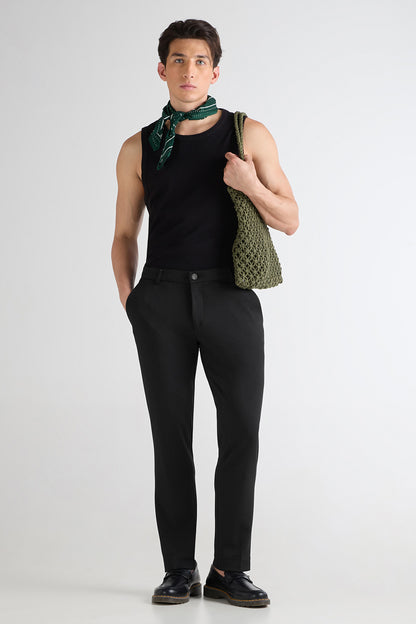 Black Slate Modern Grid Trouser